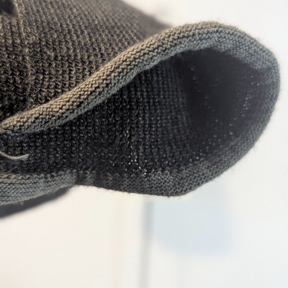 Zara Split Hem Sweater Dress Green Black Medium - Picture 9 of 10